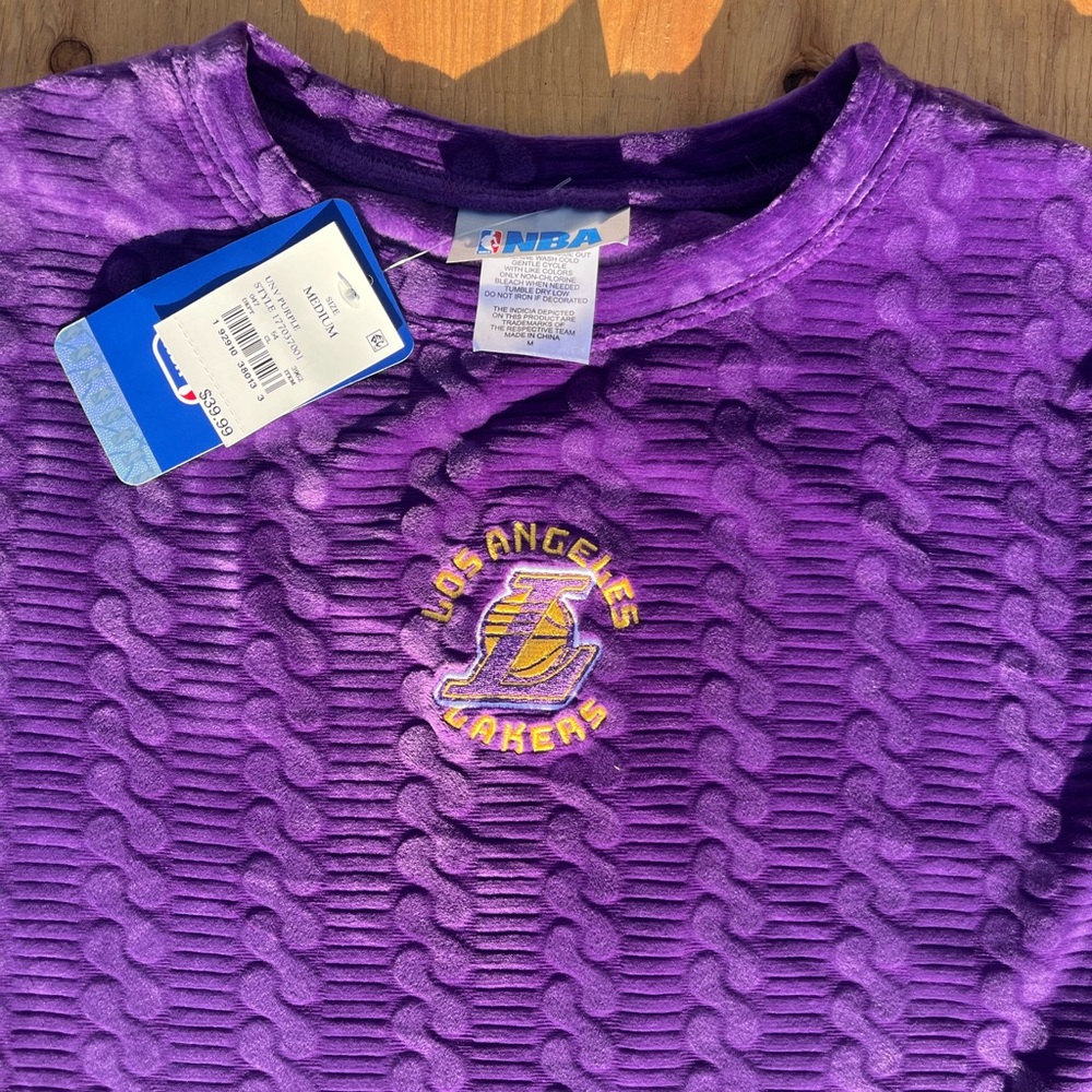 NBA Purple Los Angeles Lakers Crewneck/long sleeves